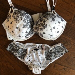 Victoria’s Secret bra and panty set.
